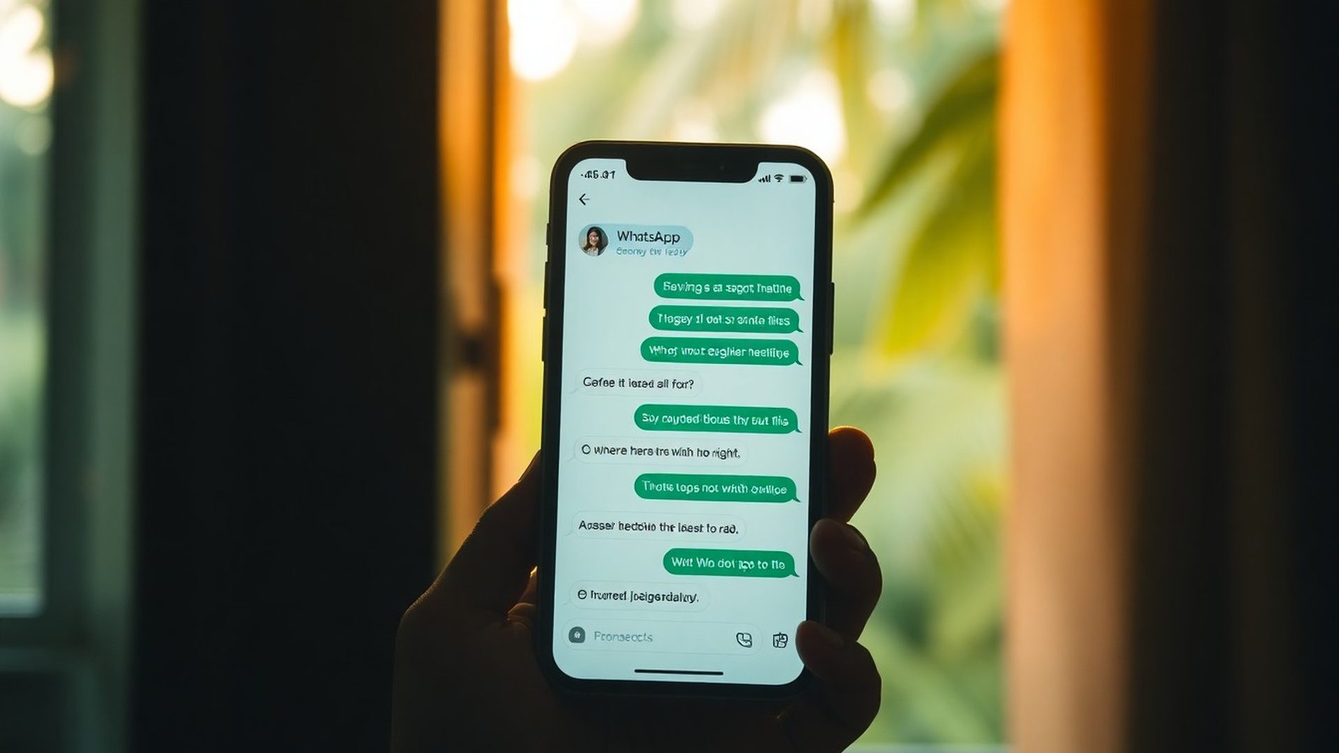 Conversación de chatbot en WhatsApp durante la noche